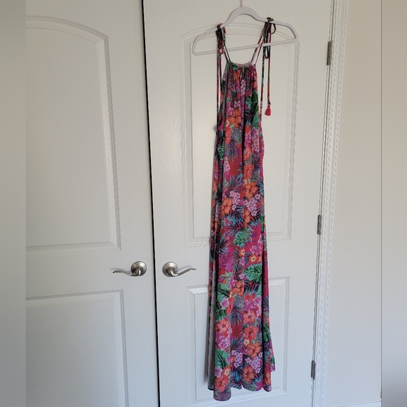 🌸 Show me your Mumu Rochester Maxi Dress Floral Flowy Dress Tropical Hawaiian - Picture 5 of 11